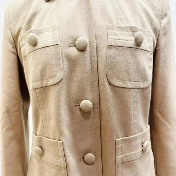 INC Women Long Sleeve Button Down Collared Lined Brown Career Jacket Size 6 - Picture 7 of 13